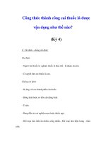 Công thức thành công cai thuốc lá được vận dụng như thế nào? (Kỳ 4) ppsx