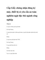Cấp Giấy chứng nhận đăng ký máy, thiết bị có yêu cầu an toàn nghiêm ngặt đặc thù ngành công nghiệp potx