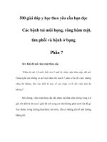 Các bệnh tai mũi họng, răng hàm mặt, tim phổi và bệnh ở bụng - Phần 7 docx