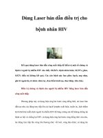 Dùng Laser bán dẫn điều trị cho bệnh nhân HIV ppt