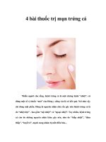4 bài thuốc trị mụn trứng cá pptx
