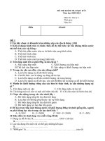 Đề thi HKII Vật Lý 6