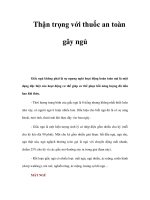 Thận trọng với thuốc an toàn gây ngủ doc