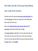 Sự thật của lãi, lỗ trong hoạt động sản xuất kinh doanh pps