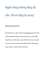 Ngân hàng không tăng đủ vốn: Sẽ im lặng là xong? ppsx
