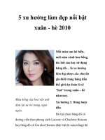 5 xu hướng làm đẹp nổi bật xuân - hè 2010 docx