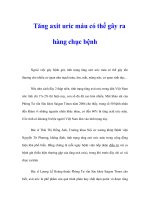 Tăng axit uric máu có thể gây ra hàng chục bệnh docx