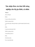 Xác nhận Đơn xin thuê đất nông nghiệp cho hộ gia đình, cá nhân pdf