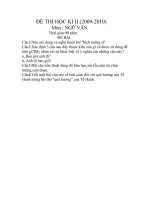 đề thi văn học kì 2 lớp 8 (2009-2010)