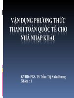 Vận dụng phương thức Thanh toán quốc tế cho nhà nhập khẩu pdf