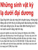 di truyền học những sinh vật kỳ lạ dưới đại dương