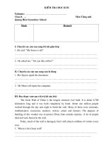 KT kỳ 2 (09-10) Tiếng Anh 8