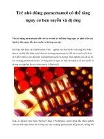 Trẻ nhỏ dùng paracetamol có thể tăng nguy cơ hen suyễn và dị ứng pptx