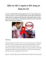 Điều trị ARV ở người có HIV đang sử dụng ma tuý pot