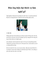 Đàn ông hiện đại thích vợ làm nghề gì? ppsx