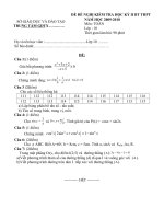 Đề thi thử môn toán 10BTVH(CO BAN)