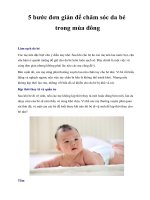 5 bước đơn giản để chăm sóc da bé trong mùa đông pptx