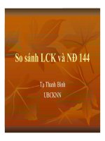 Bài giảng So sánh luật chứng khoán và Nghị định 144