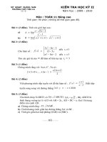 Đề kiểm tra Toán 11 NC HKII