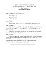 Đề thi toán 8 kỳ II-09