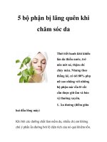 5 bộ phận bị lãng quên khi chăm sóc da pdf
