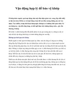 Vận động hợp lý để bảo vệ khớp pdf