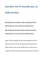 Quy định mới về cổ phiếu quỹ, cổ phiếu thưởng docx