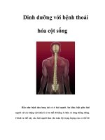 Dinh dưỡng với bệnh thoái hóa cột sống pdf