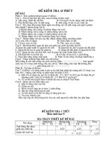 Trọn bộ đề thi Sinh 9 HKII (Đáp án+ma trận)