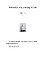 Vai trò khí công trong sự lão hóa (Kỳ 1) pptx