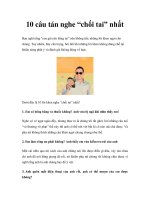 10 câu tán nghe “chối tai” nhất potx