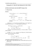 Chương 3: Lý thuyết qui hoạch tuyến tính docx