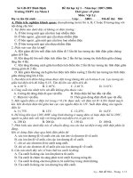 Đề thi 11 nc học kỳ I – Năm học: 2007-2008