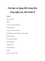 Gia hạn sử dụng đất trong khu công nghệ cao, khu kinh tế docx