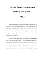 Siêu âm tầm soát bất thường thai nhi trong 3 tháng đầu (Kỳ 3) pptx