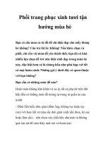 Phối trang phục xinh tươi tận hưởng mùa hè pptx