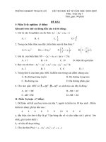 Đề thi hk2 Toán 7 (PGD năm 2008-2009)