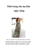 Thời trang cho mẹ bầu ngày nóng potx