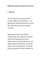 Nhiễm độc aflatoxin trong thức ăn nuôi vịt ppt