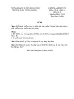 đề thi HKII Lí thuyết+thực hành có đáp án, biểu điểm