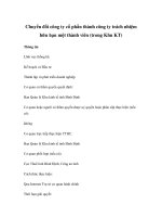 Chuyển đổi công ty cổ phần thành công ty trách nhiệm hữu hạn một thành viên (trong Khu KT) ppt