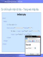 CHUYÊN ĐỀ CSDL VÀ LẬP TRÌNH ỨNG DỤNG WEB 1- P22 ppsx