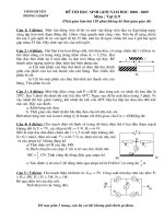 Đề thi HSG Vật lý 9 năm 2008 - 2009(nên xem)