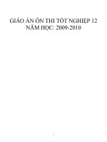 GIÁO ÁN ÔN THI TỐT NGHIỆP 12 NĂM HỌC: 2009-2010