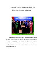 Chuyên đề trinh nữ hoàng cung – Bài 6: Con đường đến với trinh nữ hoàng cung potx
