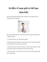 16 điều về nam giới có thể bạn chưa biết doc