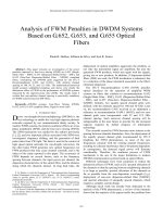 analysis of fwm penalties in dwdm systems base on g.652, g.653, and g.655 optical fiber
