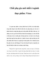 Chất phụ gia mới nhất ở ngành thực phẩm: Virus potx