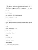 Cấp lại Giấy phép kinh doanh bán buôn (hoặc đại lý bán buôn) sản phẩm thuốc lá trong phạm vi một tỉnh pps