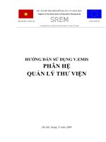 Hướng dẫn phân hệ quản lý thư viện